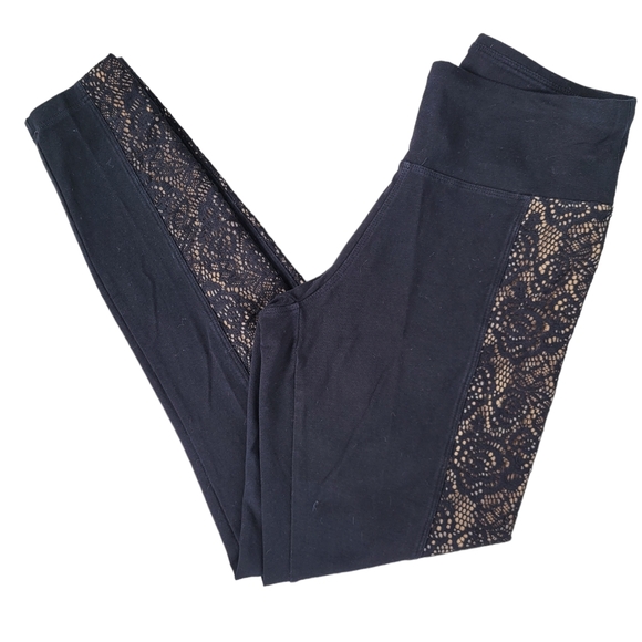 Express Yoga Legging Striped Lace Size S - Picture 1 of 5